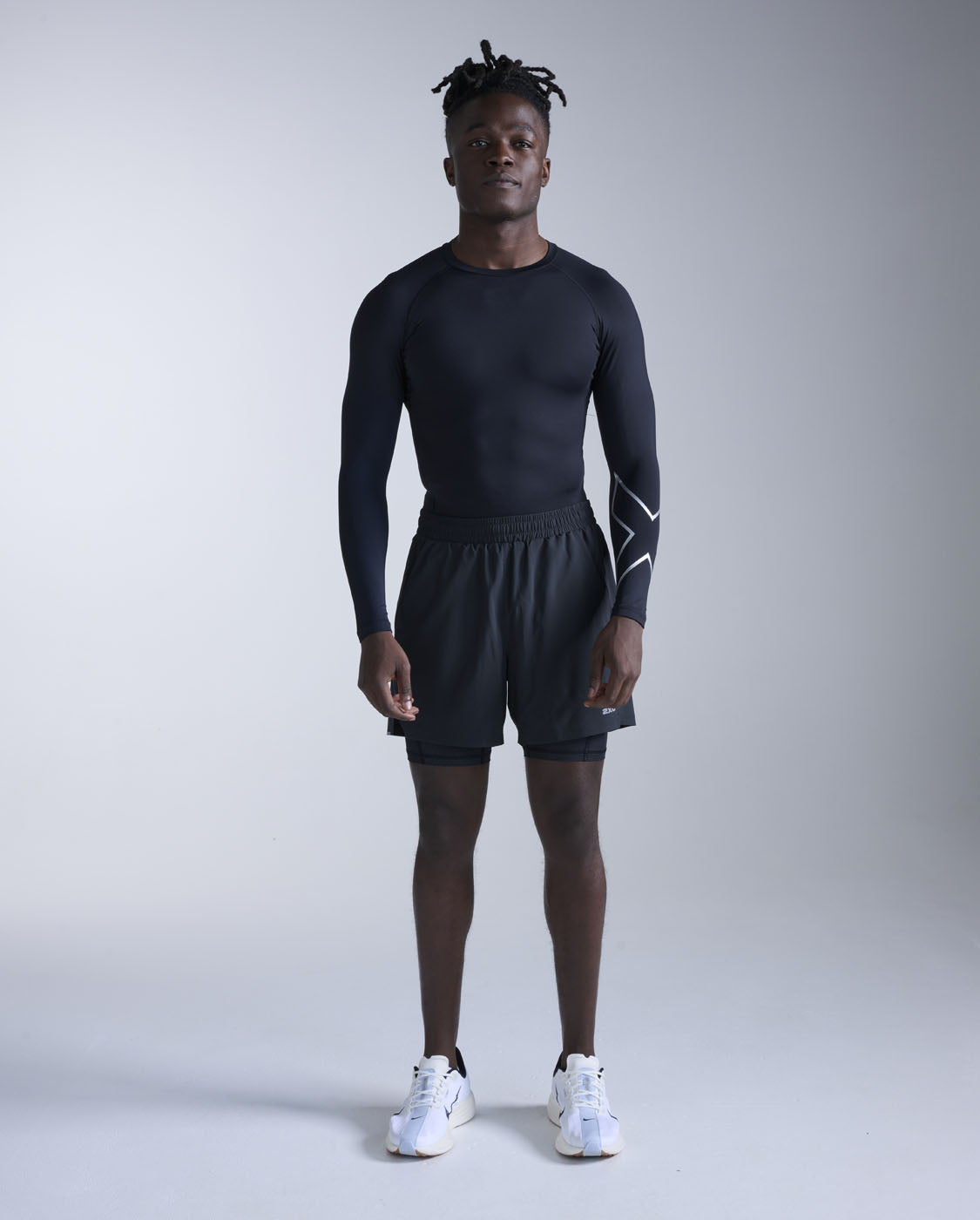 Core Compression Long Sleeve, Black/Silver