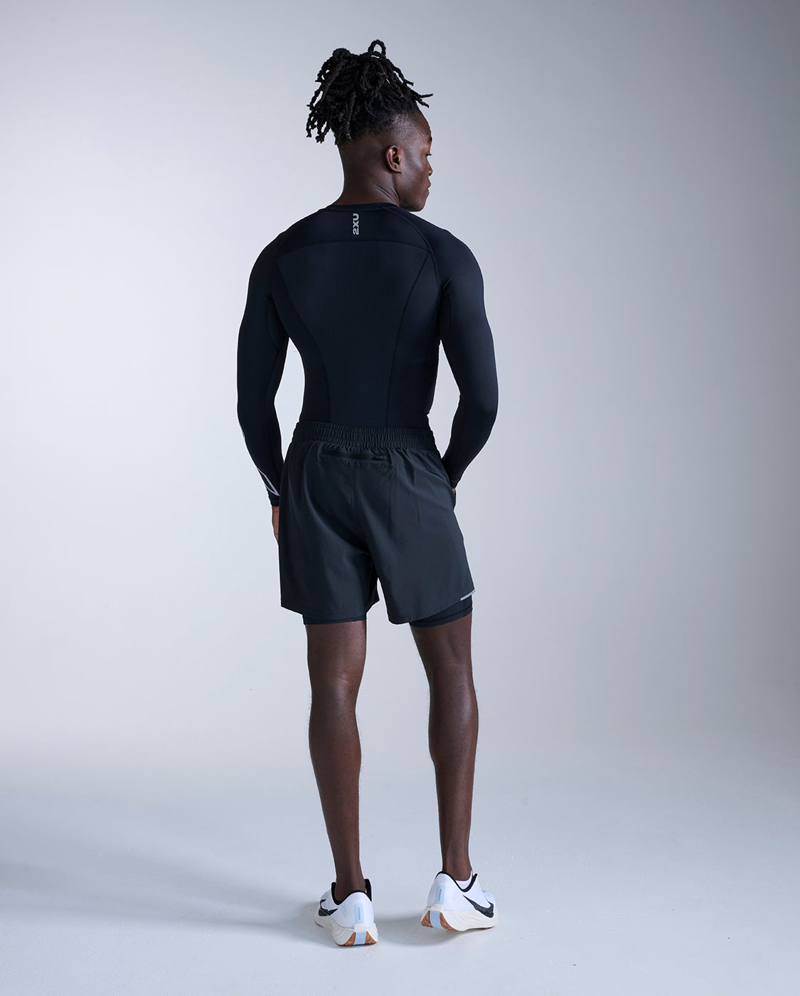 Core Compression Long Sleeve, Black/Silver