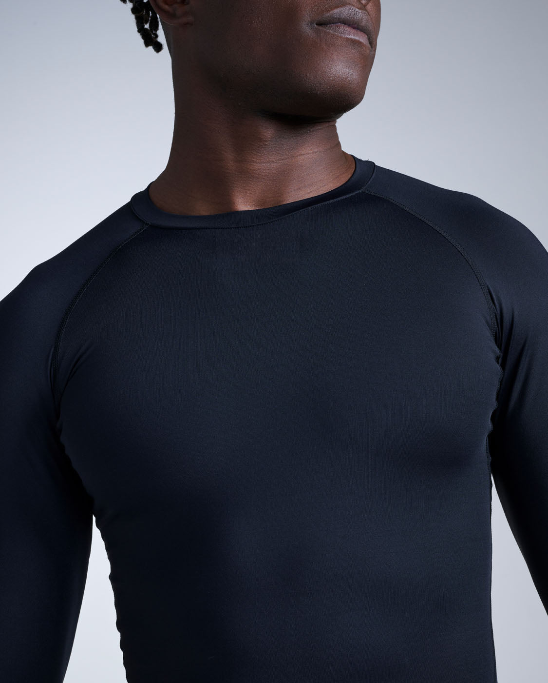 Core Compression Long Sleeve, Black/Silver