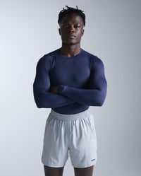 Core Compression Long Sleeve, Navy/Navy