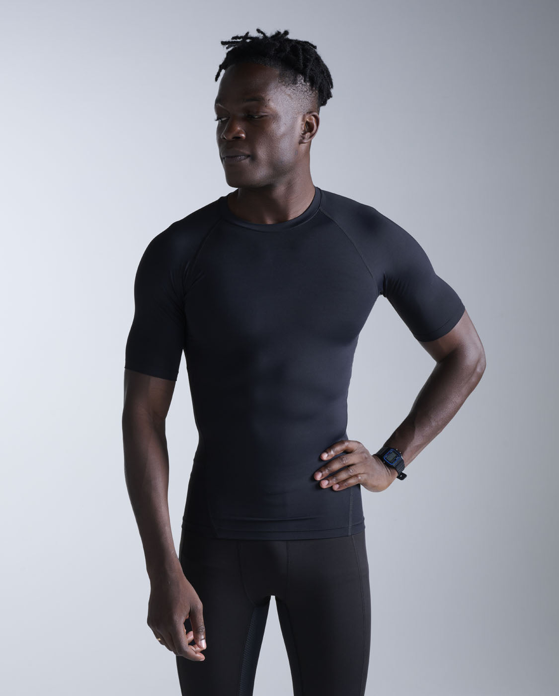 Core Compression Short Sleeve, Black/Black