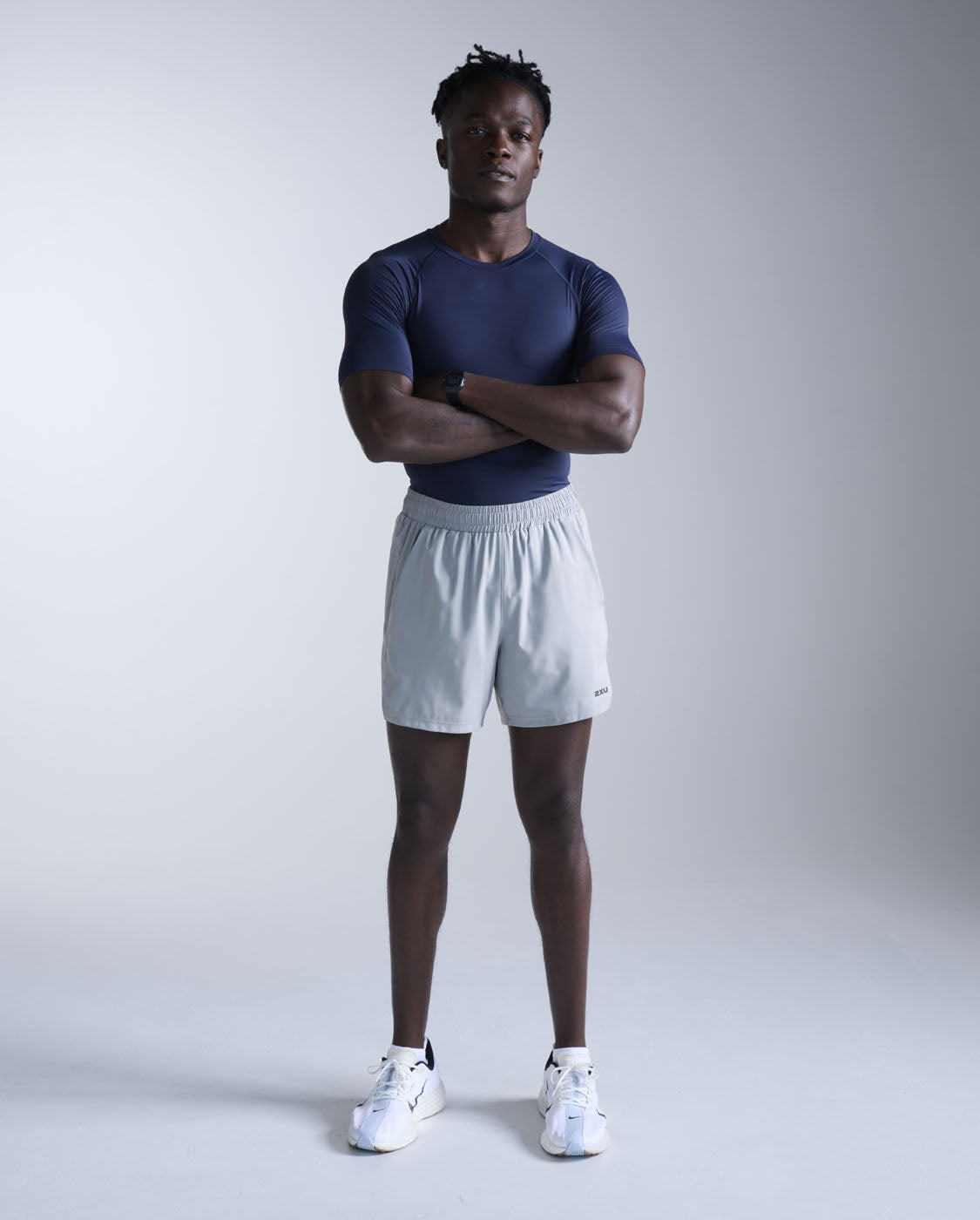 Core Compression Short Sleeve, Navy/Navy