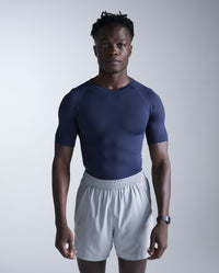 Core Compression Short Sleeve, Navy/Navy