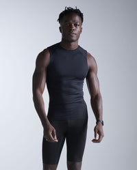 Core Compression Sleeveless, Black/Silver