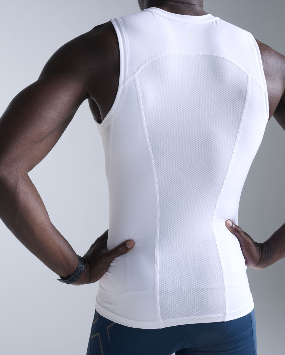 Core Compression Sleeveless, White/White