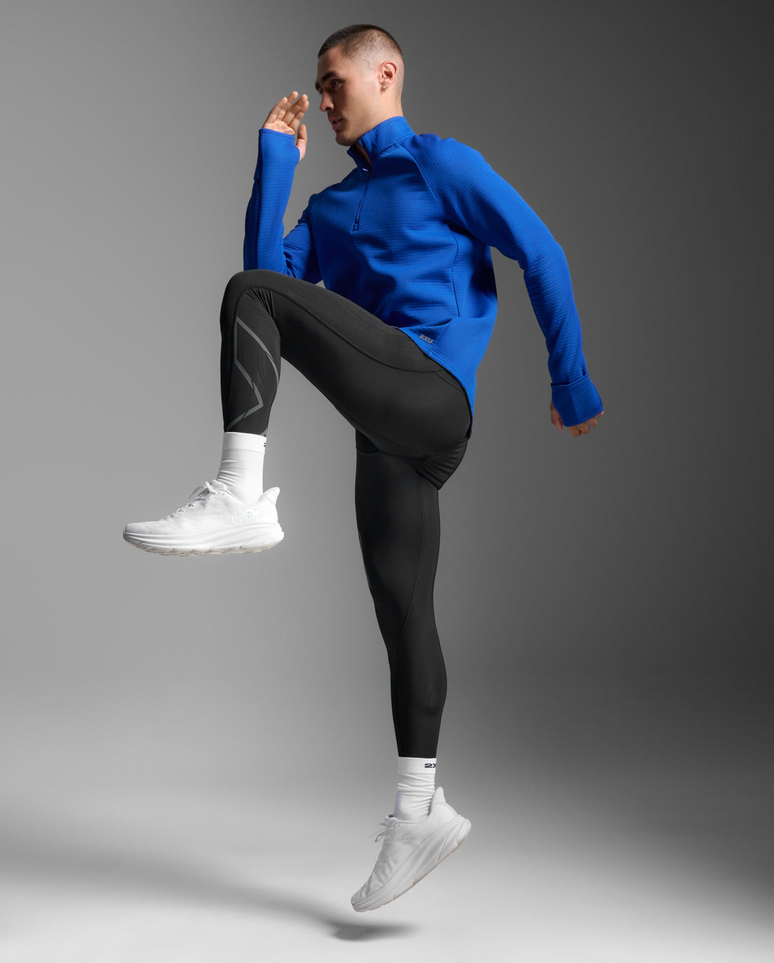 Ignition Haptic 1/4 Zip, Surf/Silver Reflective