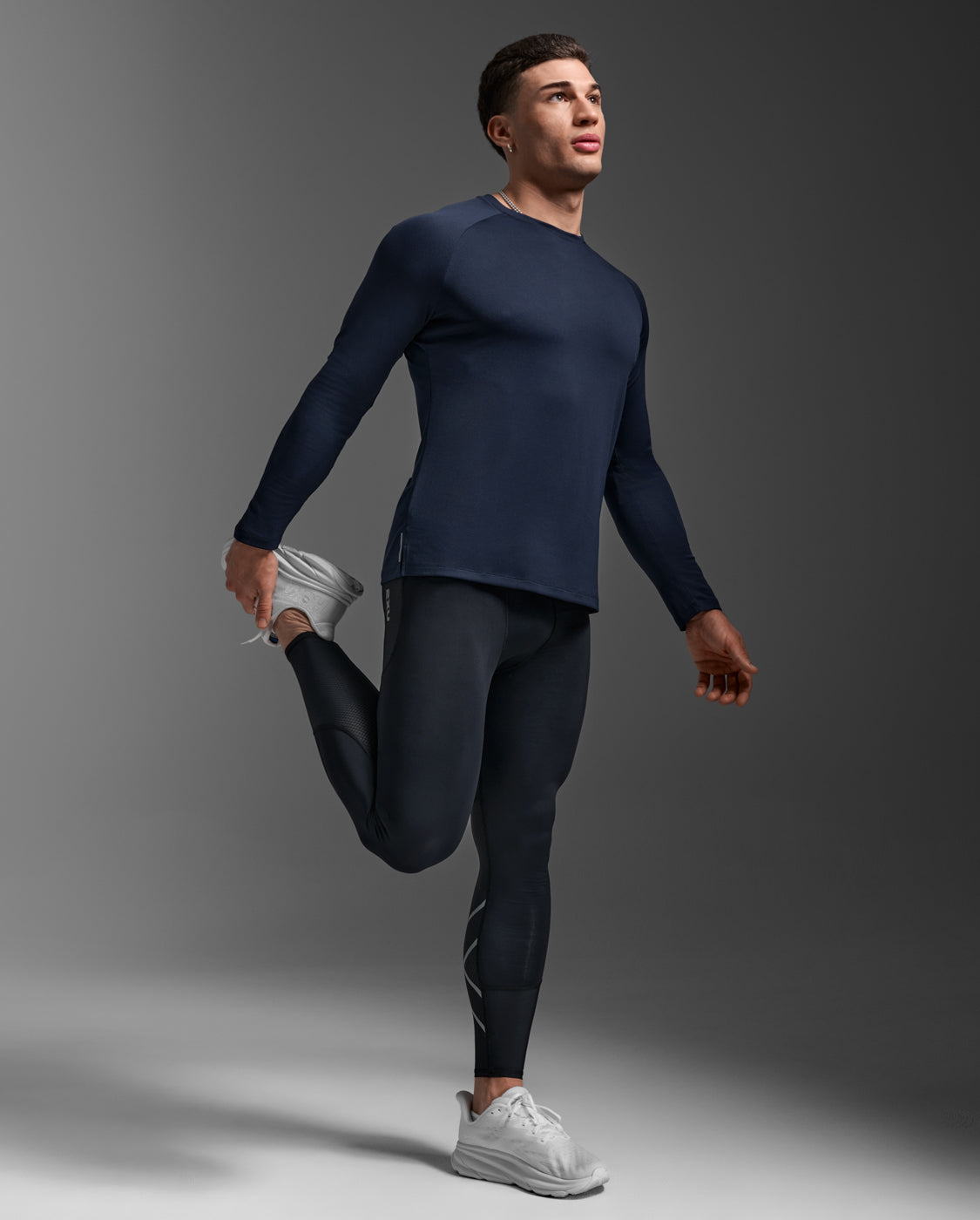 Aero Mesh Long Sleeve, Midnight/Silver Reflective