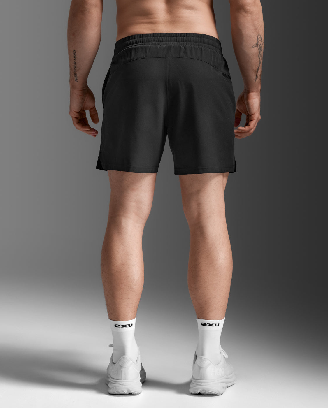 Aero Hybrid Swim Shorts, Black/White