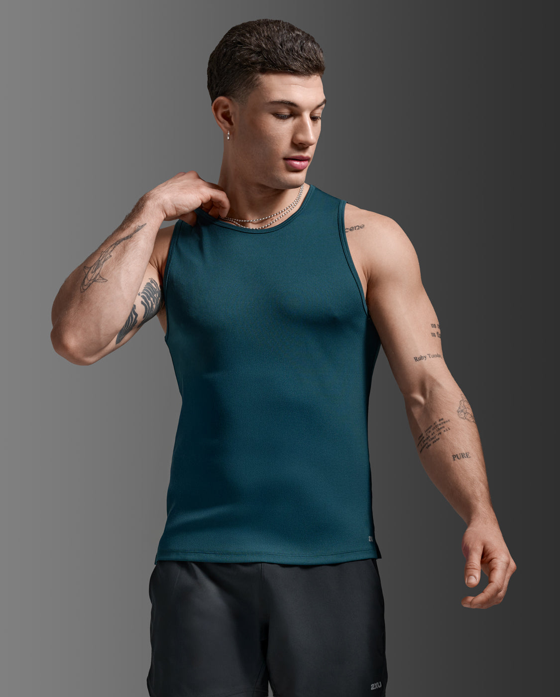 Aero Mesh Tank, Dark Moss/Silver Reflective