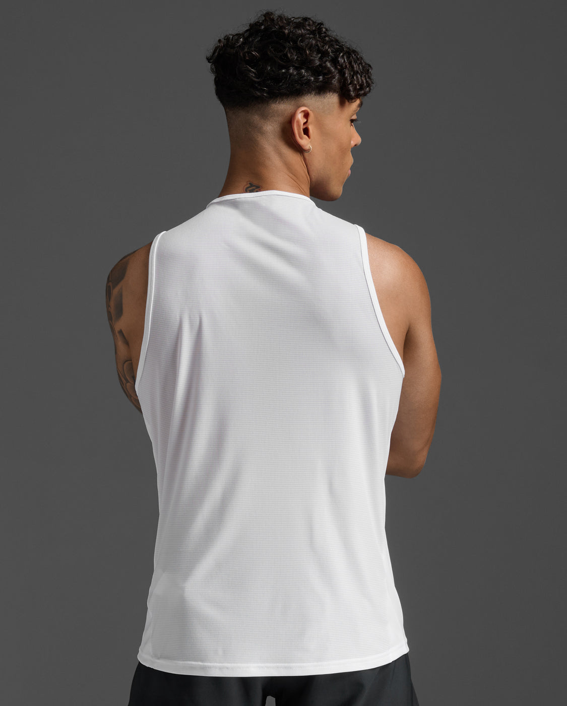 Aero Mesh Tank, White/Silver Reflective
