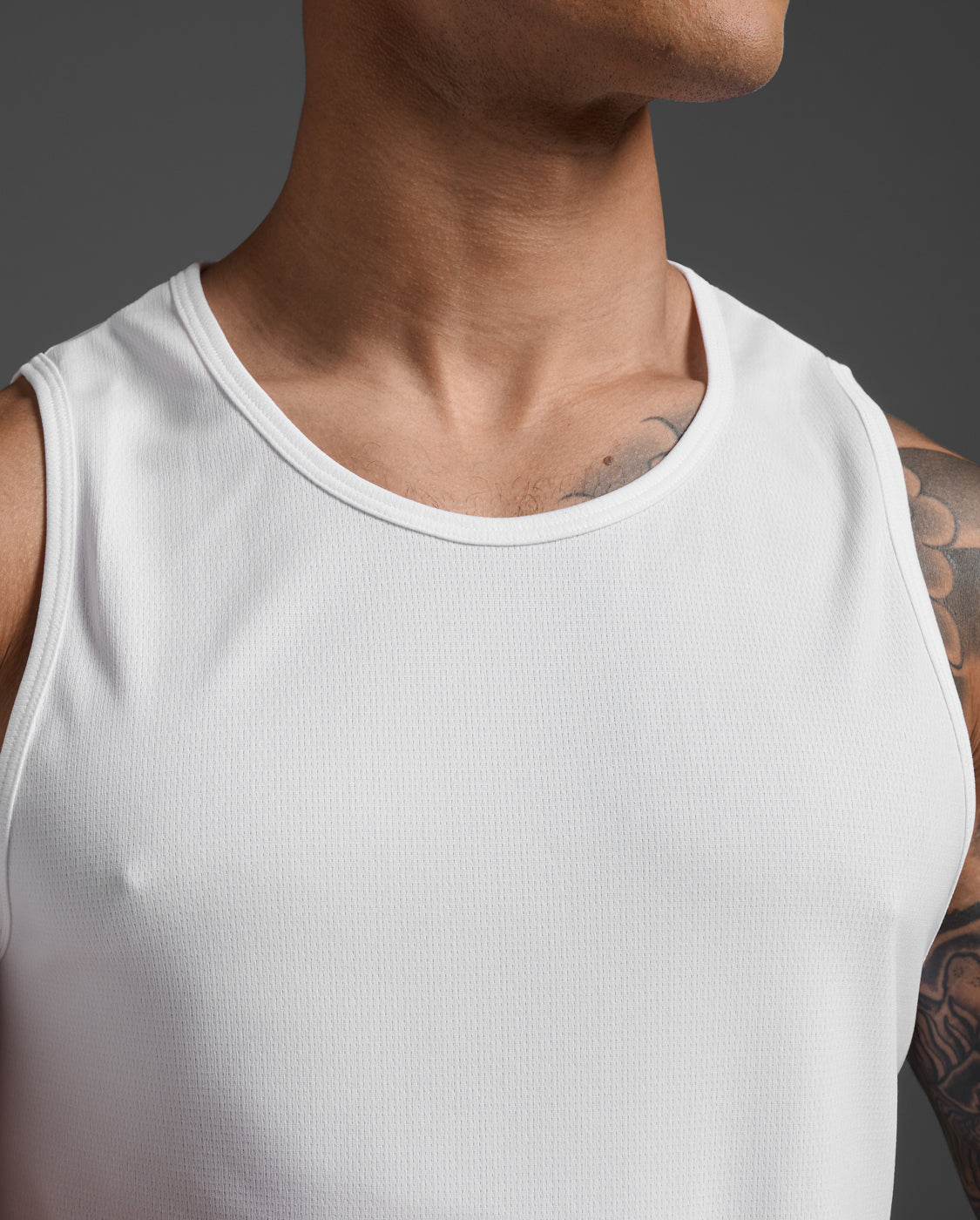 Aero Mesh Tank, White/Silver Reflective