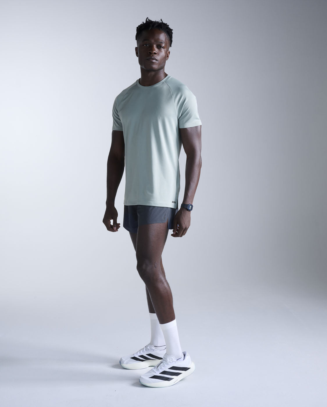 Aero Mesh Tee, Smoke Blue/Black Reflective
