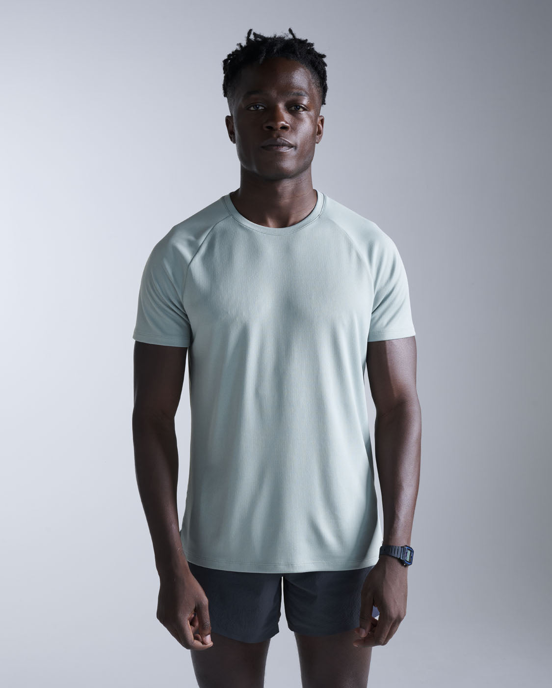 Aero Mesh Tee, Smoke Blue/Black Reflective