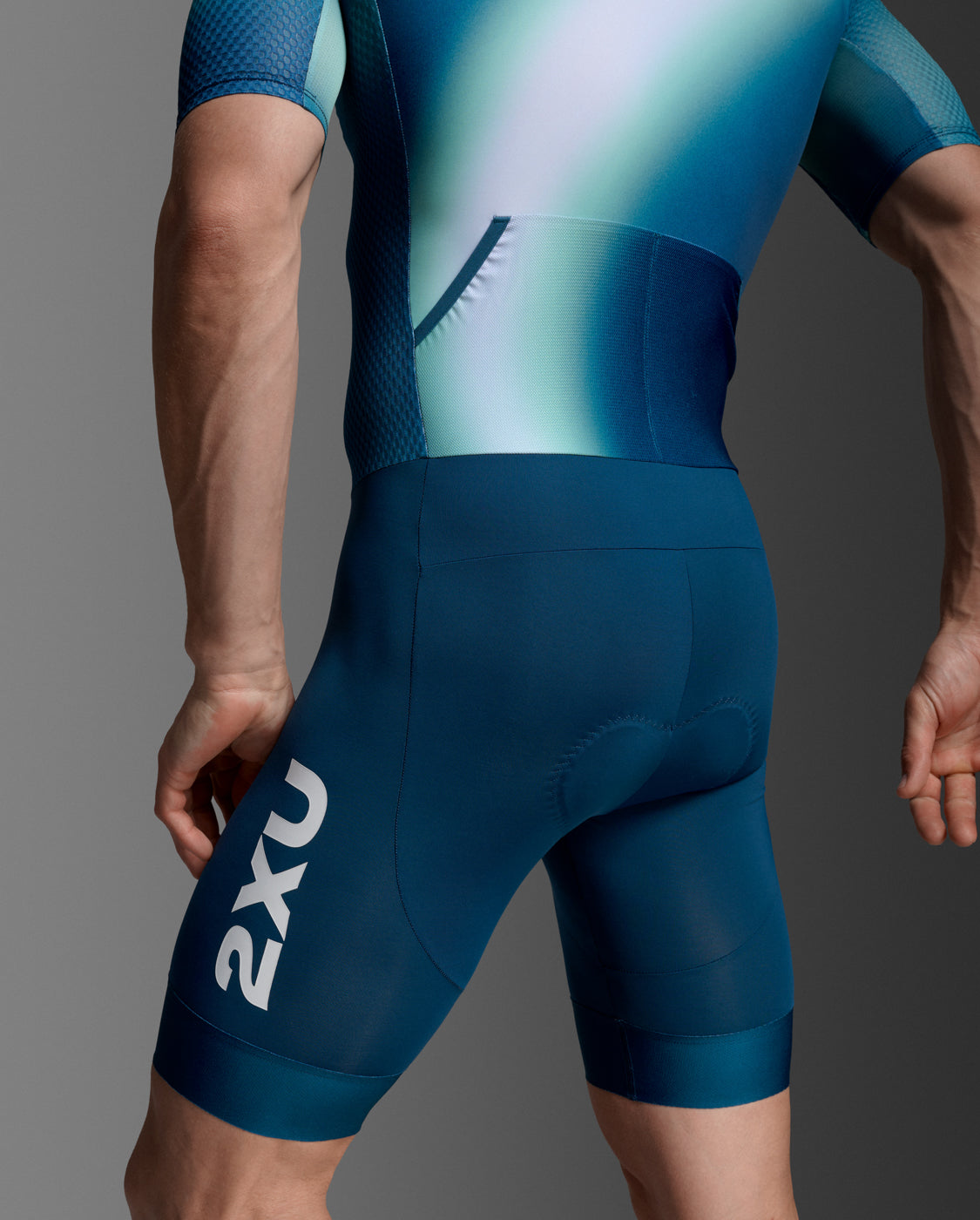 Aero Hex Sleeved Trisuit, Jelly Mint/Majol