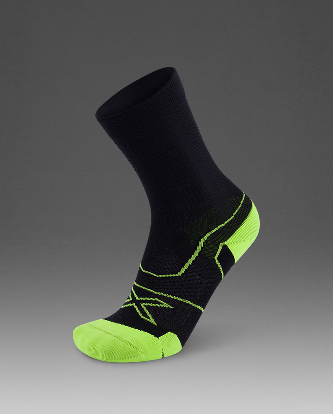 Vectr Cushion Crew Socks, Black/Volt