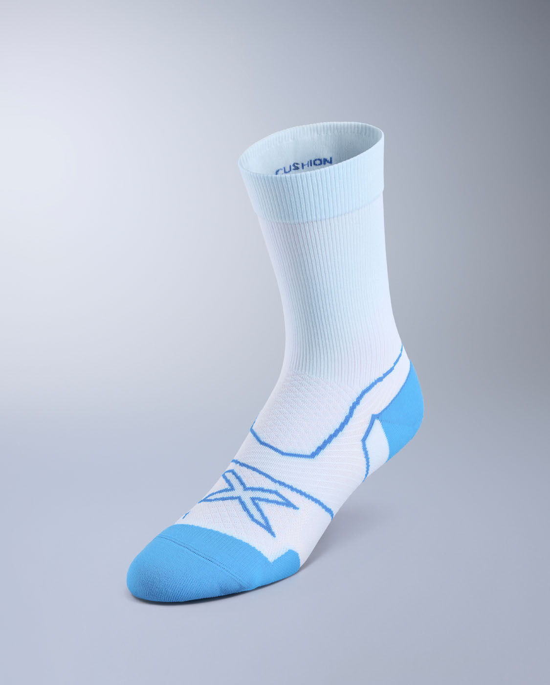 Vectr Cushion Crew Socks, Moonstone/Silverlake Blue