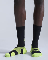 Vectr Light Cushion Crew Socks, Black/Volt