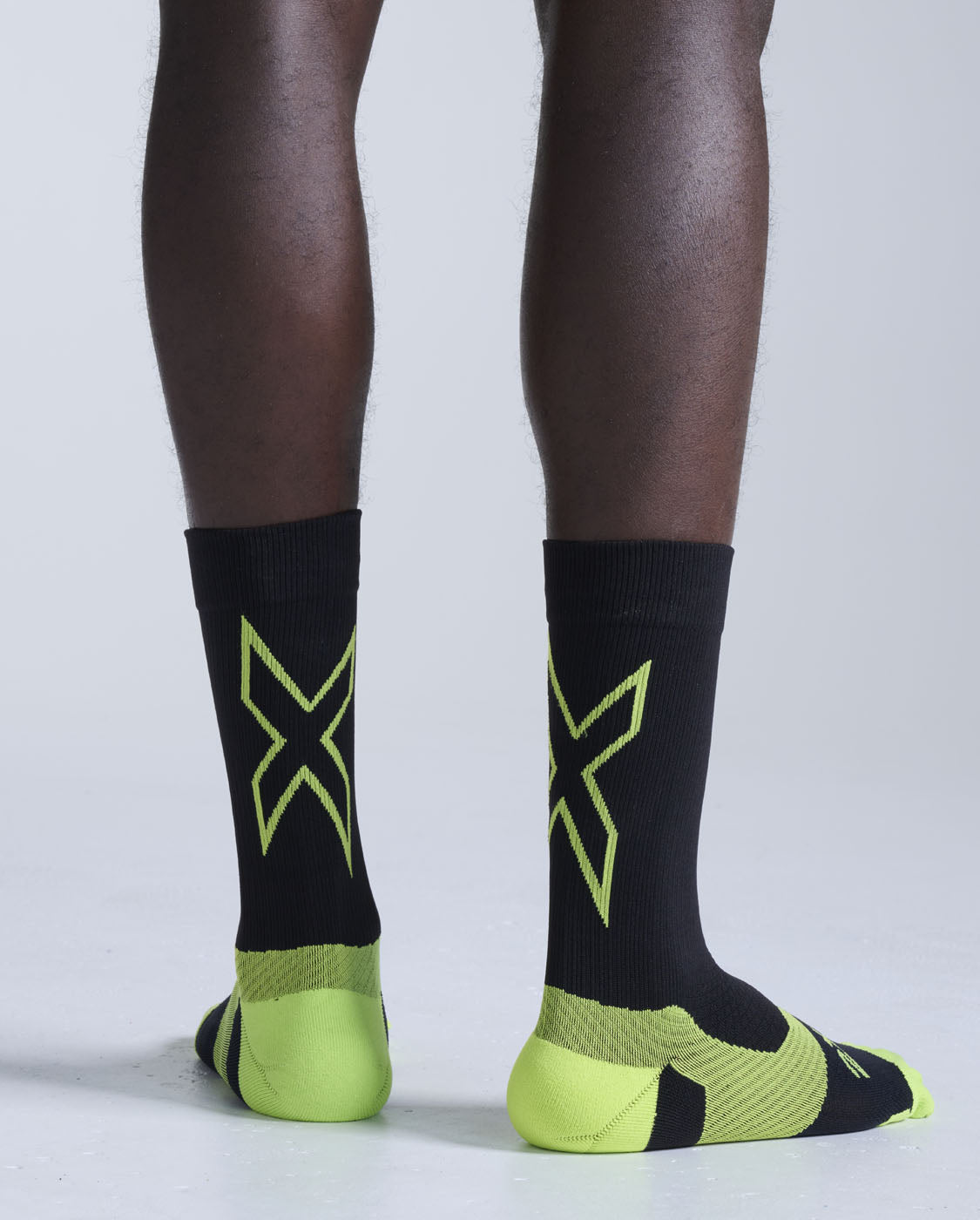 Vectr Light Cushion Crew Socks, Black/Volt