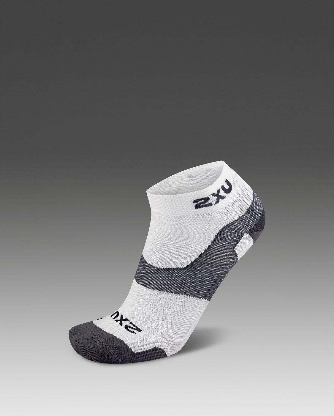 Vectr Ultralight 1/4 Crew Socks, White/Grey