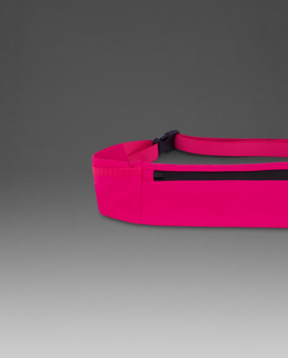 Run Belt, Fuchsia/Black Reflective