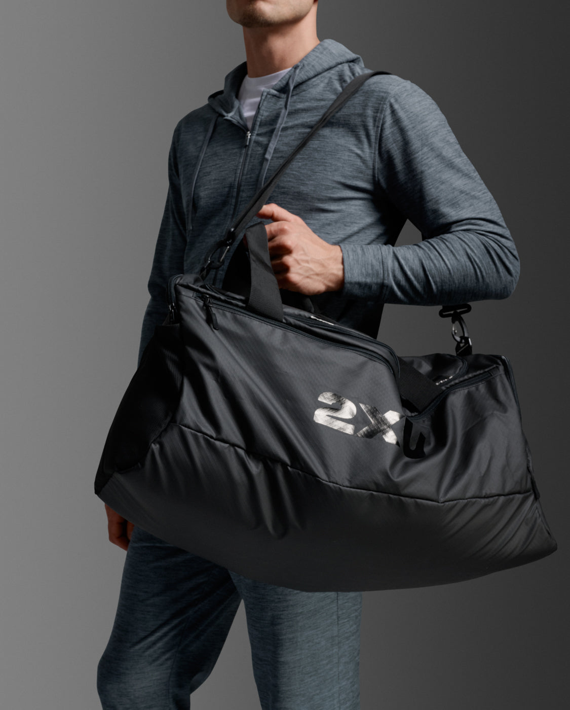 Gym Bag - Large 60L, Black/Black