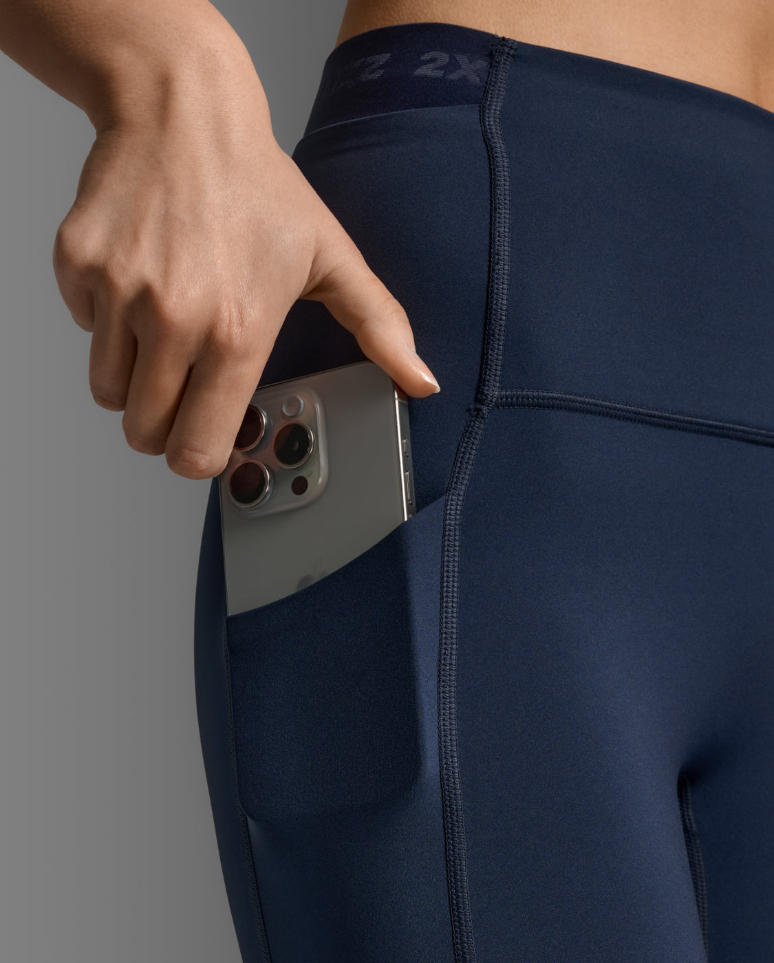 Form Stash Hi-Rise Compression Tights, Midnight/Midnight
