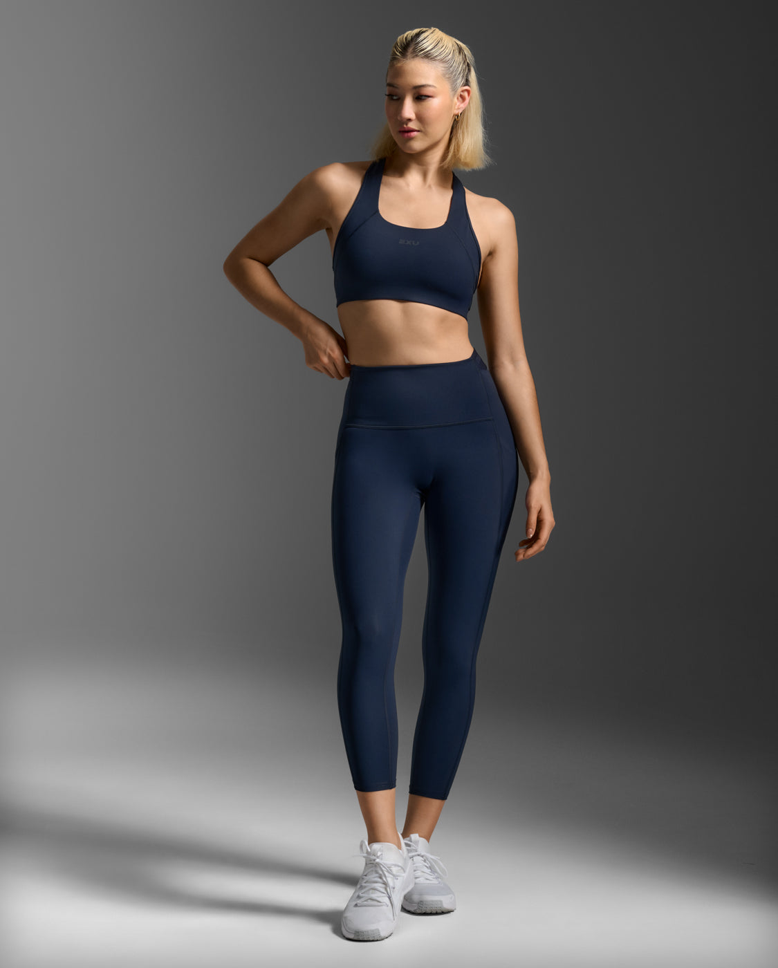 Form Stash Hi-Rise Compression 7/8 Tights, Midnight/Midnight