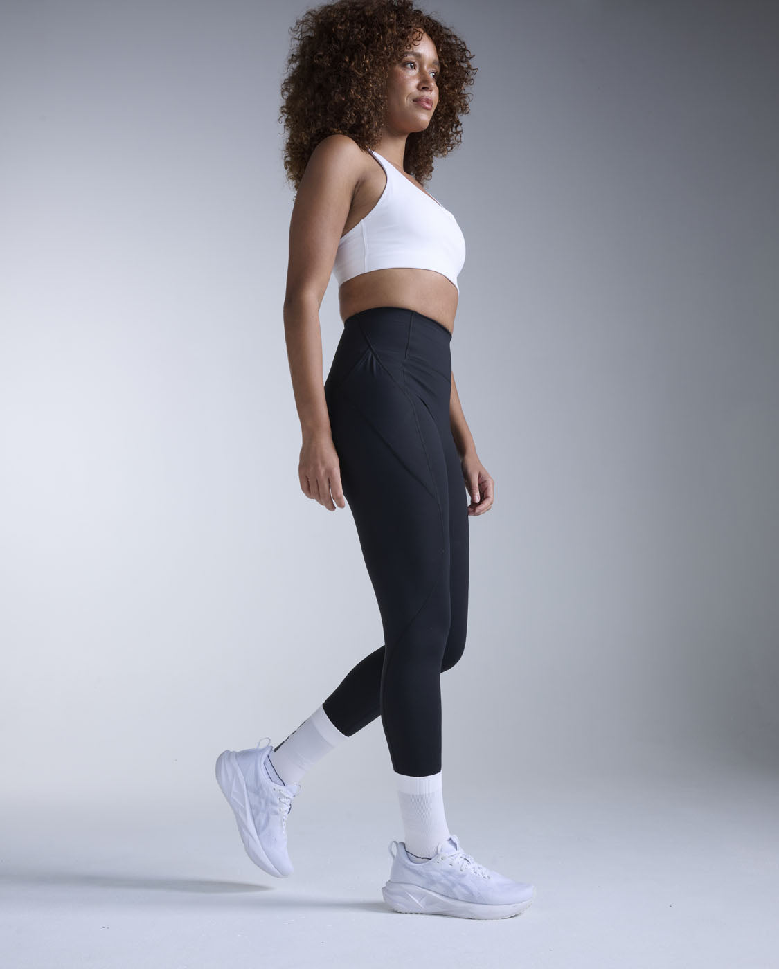 Flex Hi-Rise Compression Tights, Black/Black