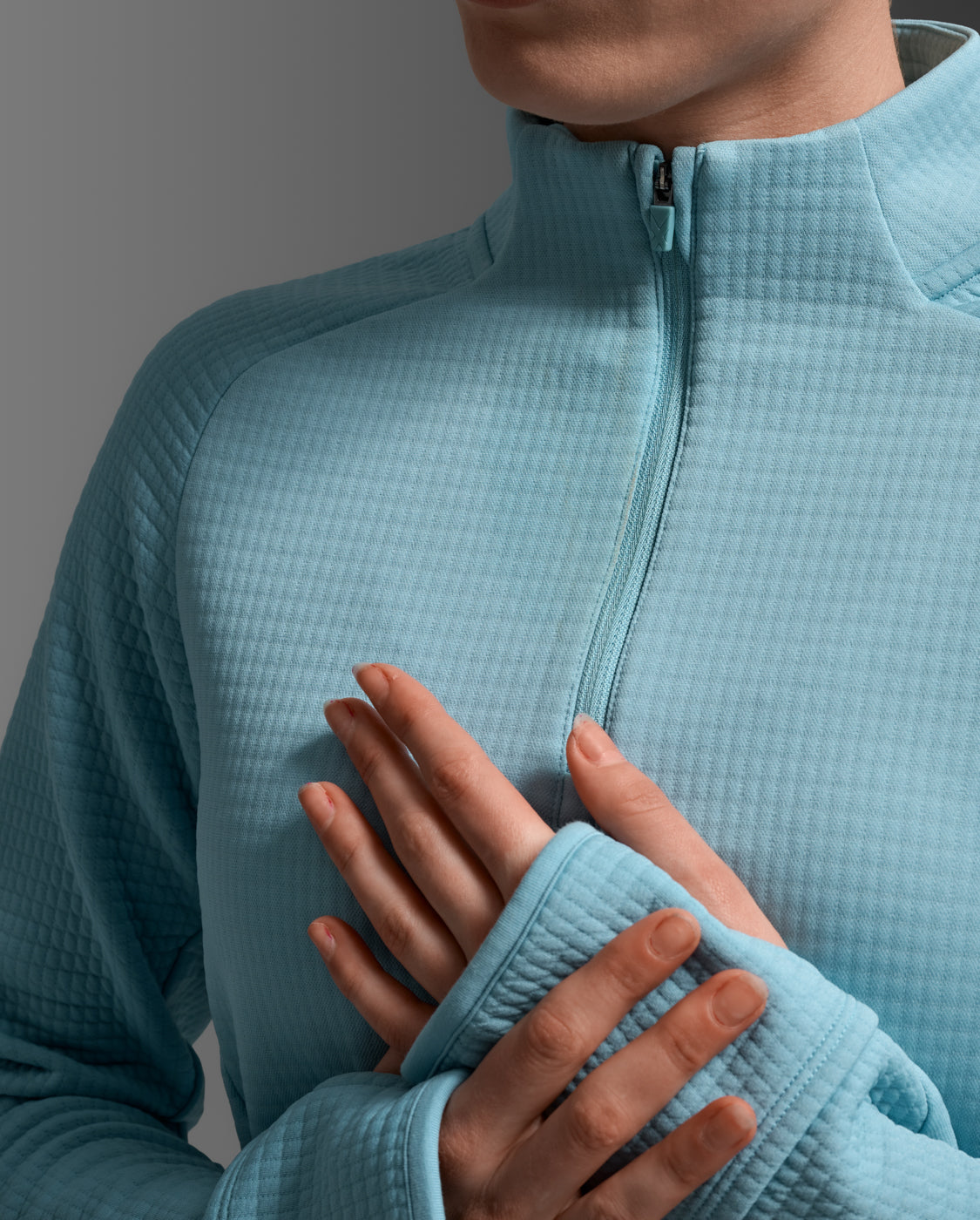 Ignition Haptic 1/4 Zip, Retro Blue/Retro Blue Reflective
