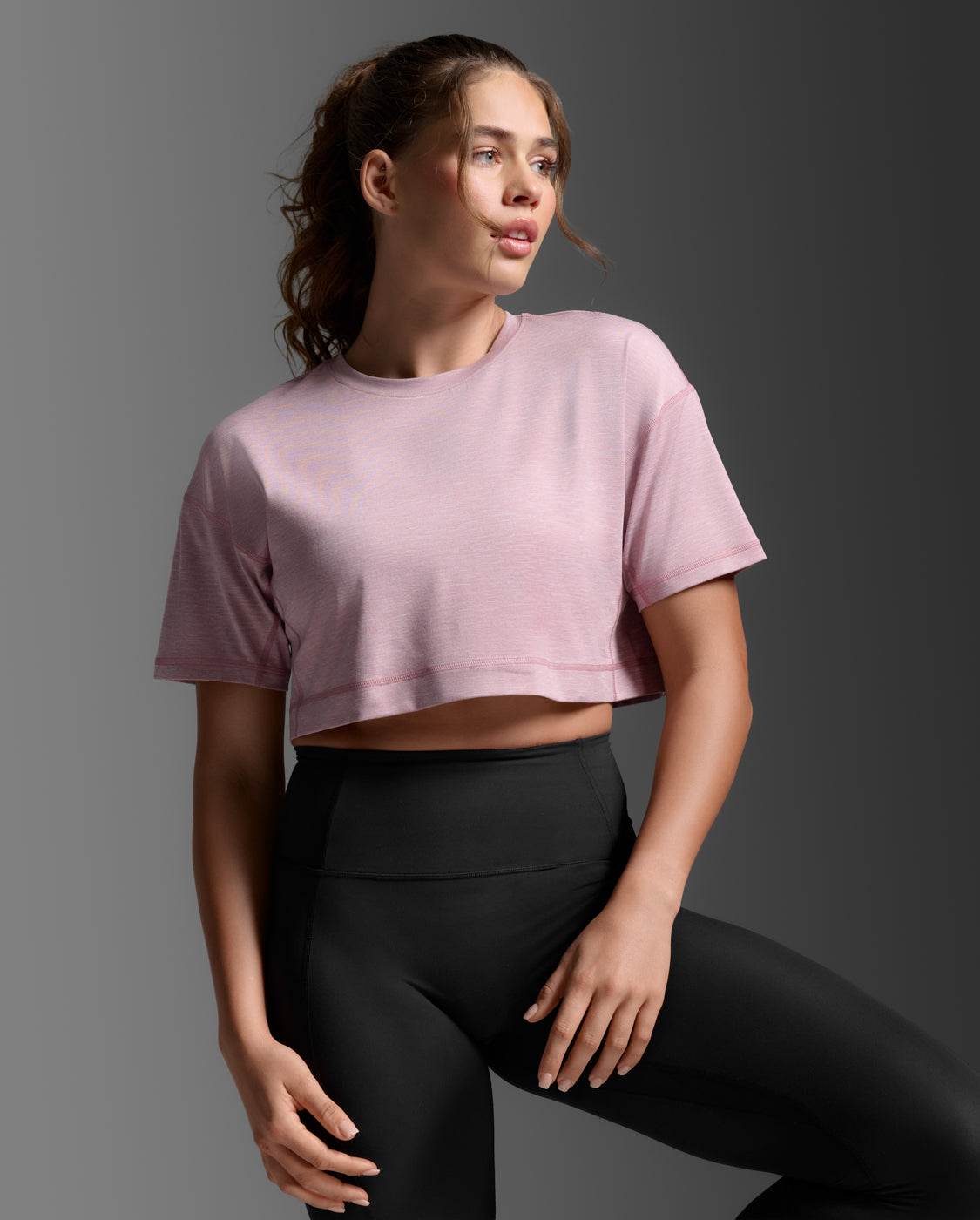 Form Soft Jersey Crop Tee, Cosmetic Pink/Cosmetic Pink