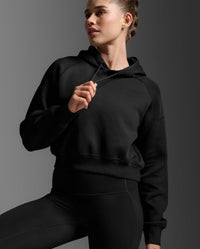 Form Smooth Spacer Crop Hoodie, Black/Black