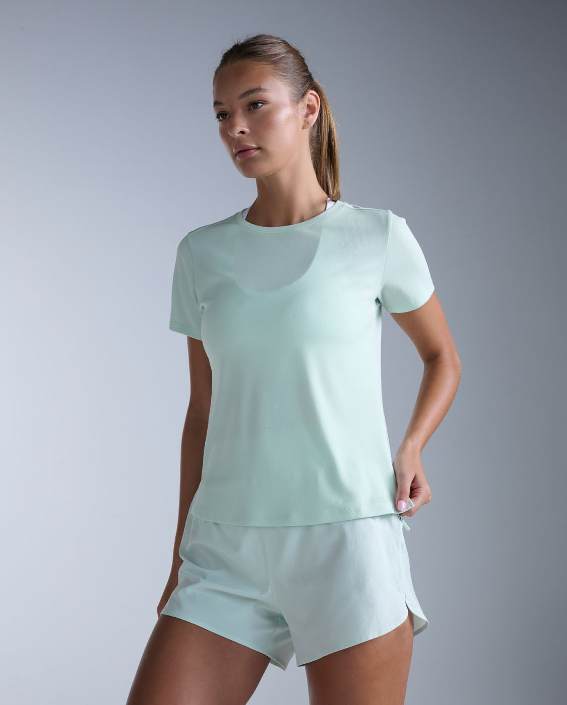Aero Mesh Tee, Mint Dust/Mint Reflective