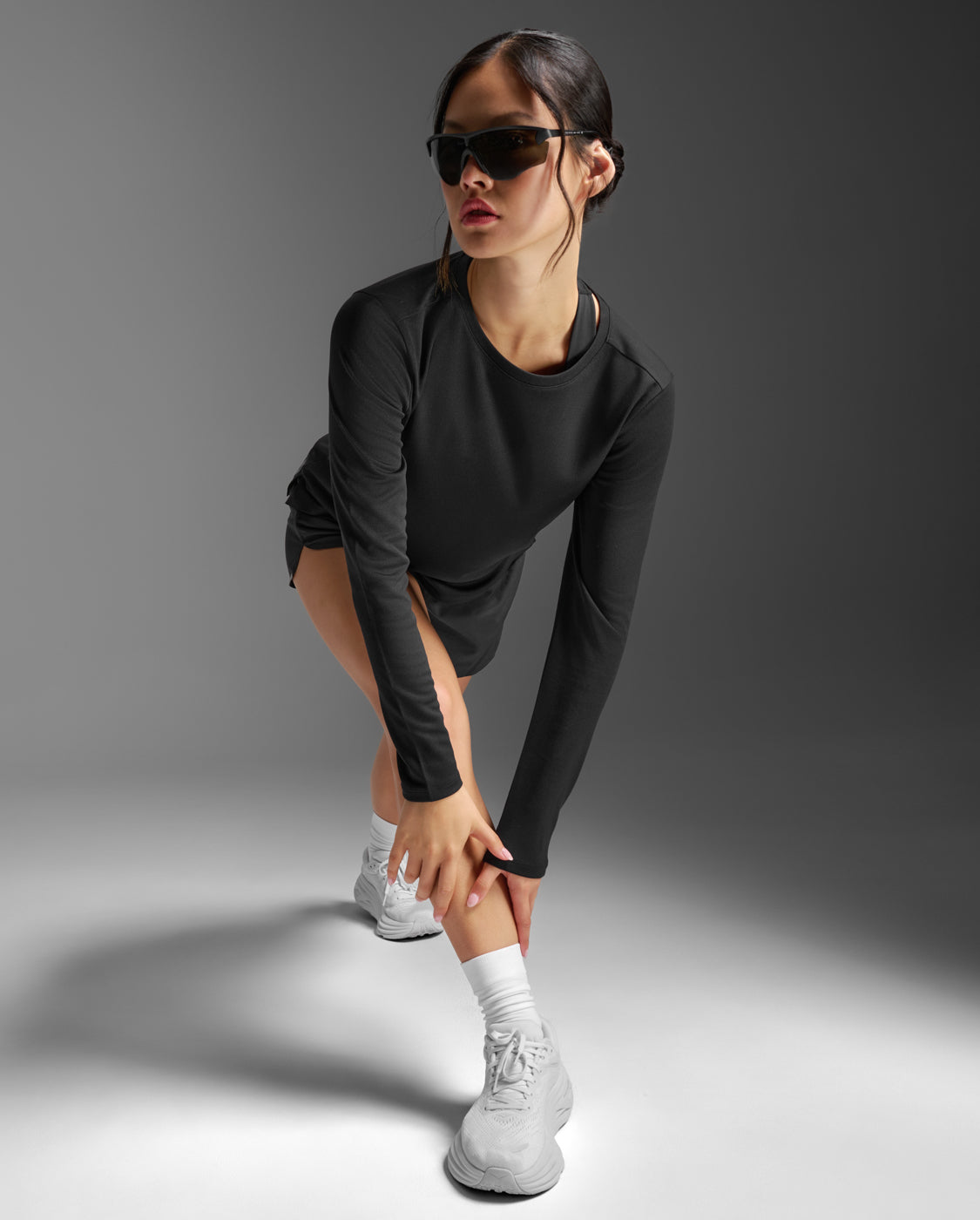Aero Mesh Long Sleeve, Black/Silver Reflective