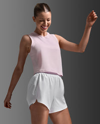 Aero Mesh Crop Tank, Pink Frost/Pink Frost Reflective