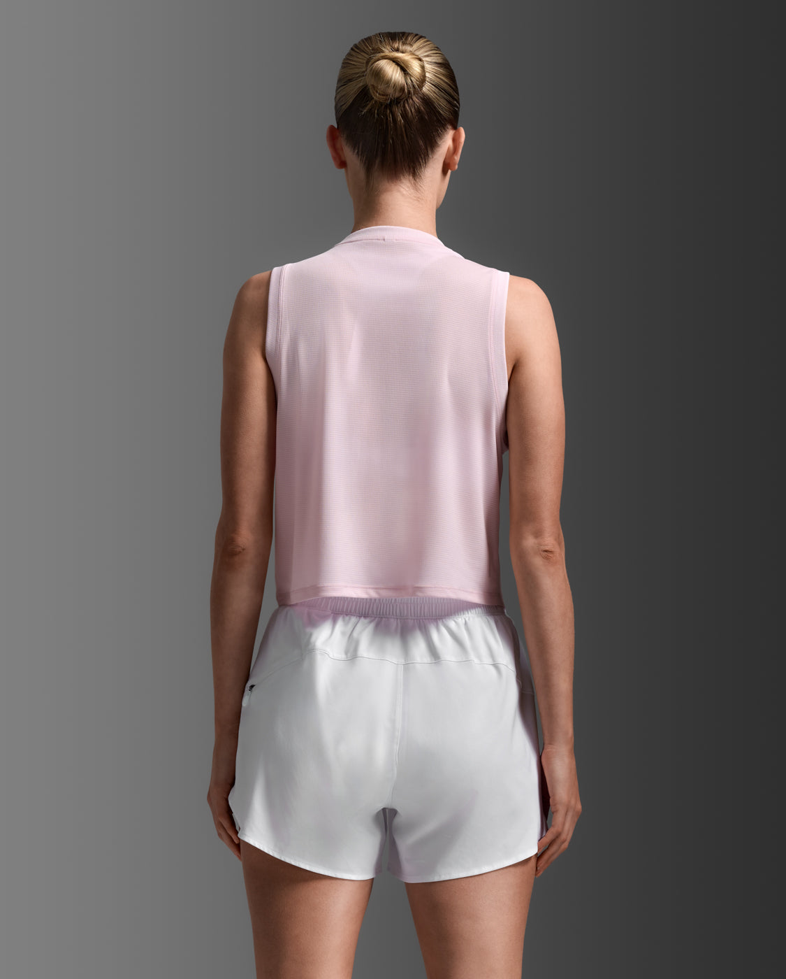 Aero Mesh Crop Tank, Pink Frost/Pink Frost Reflective