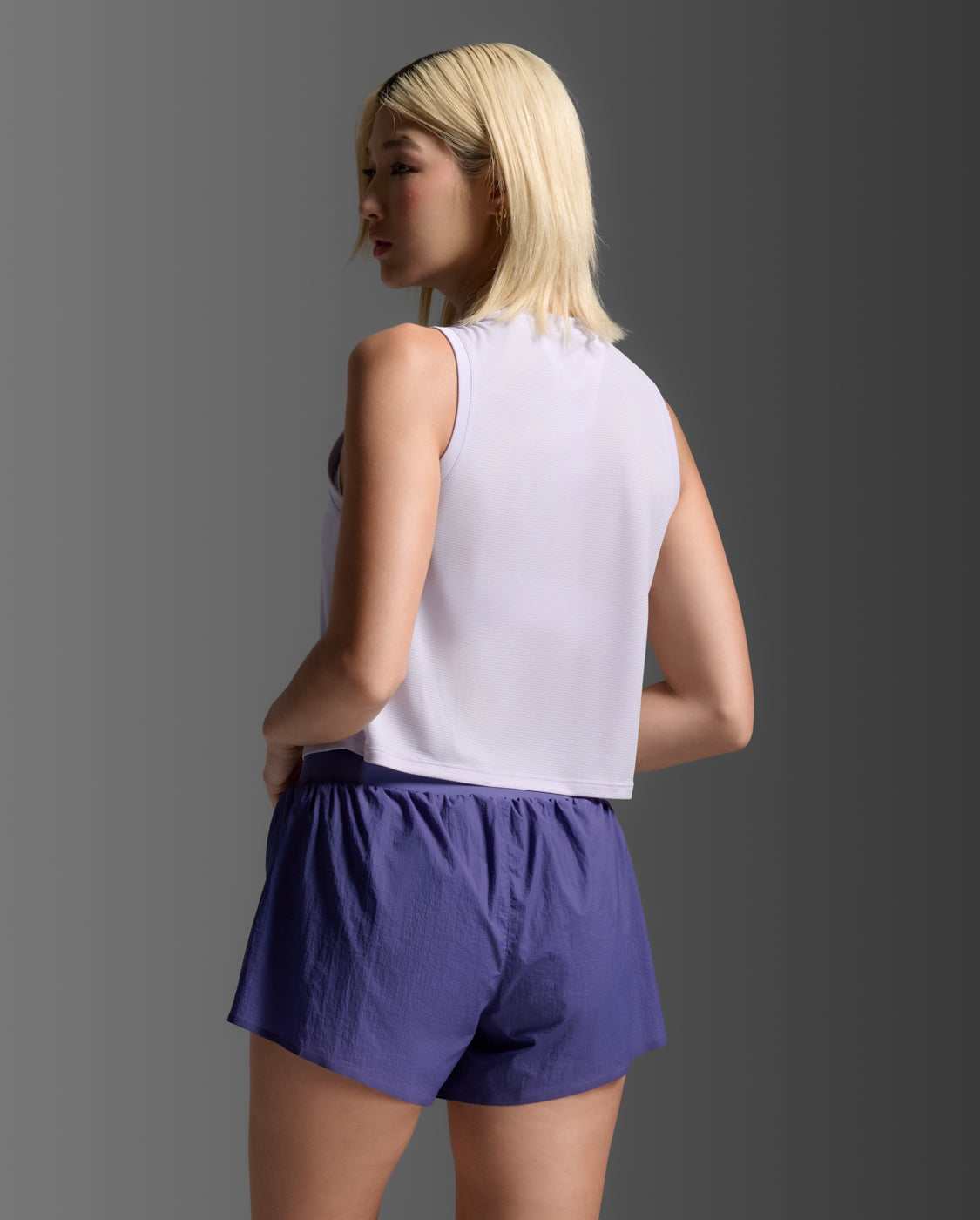 Aero Mesh Crop Tank, Virtual Violet/Violet Reflective