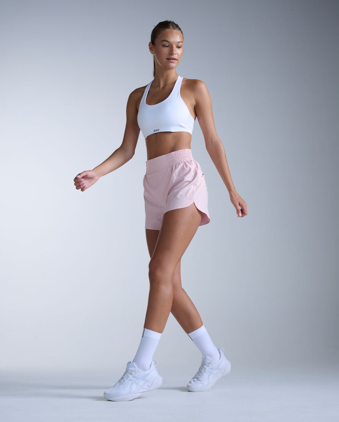 Aero Hi-Rise 4 Inch Shorts, Pink Frost/Pink Frost Reflective