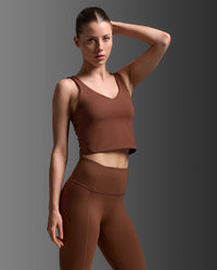 Fluid Longline Bra, Sepia/Sepia