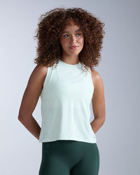 Form Soft Jersey Relaxed Tank, Mint Dust/White