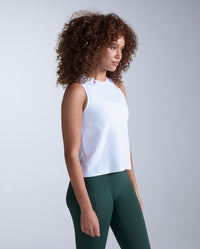 Form Soft Jersey Relaxed Tank, White/White