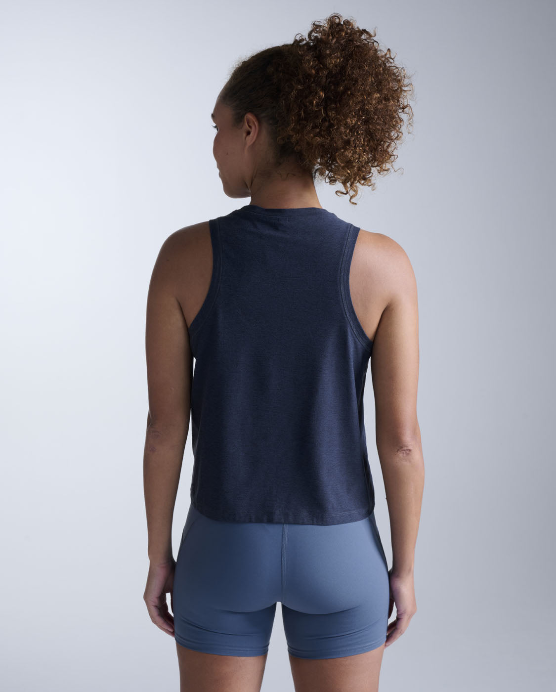 Form Soft Jersey Relaxed Tank, Midnight/White