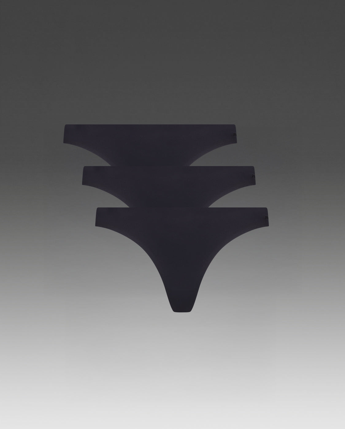 Invisible G-String 3 Pack, Black/Black
